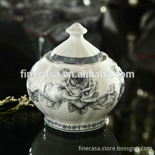 17 Pieces Elegant New Bone China Tea Set of Nocturne